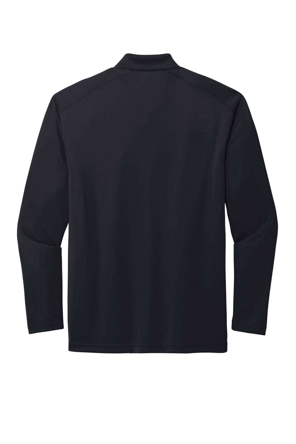 Rear View of DarkNavy CornerStone Select Lightweight Snag-Proof Long Sleeve Polo CS418LS