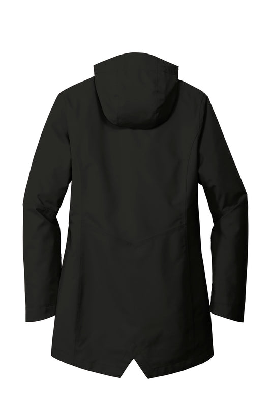 Rear View of Deep Black Port Authority Women's Collective Outer Shell Jacket. L900