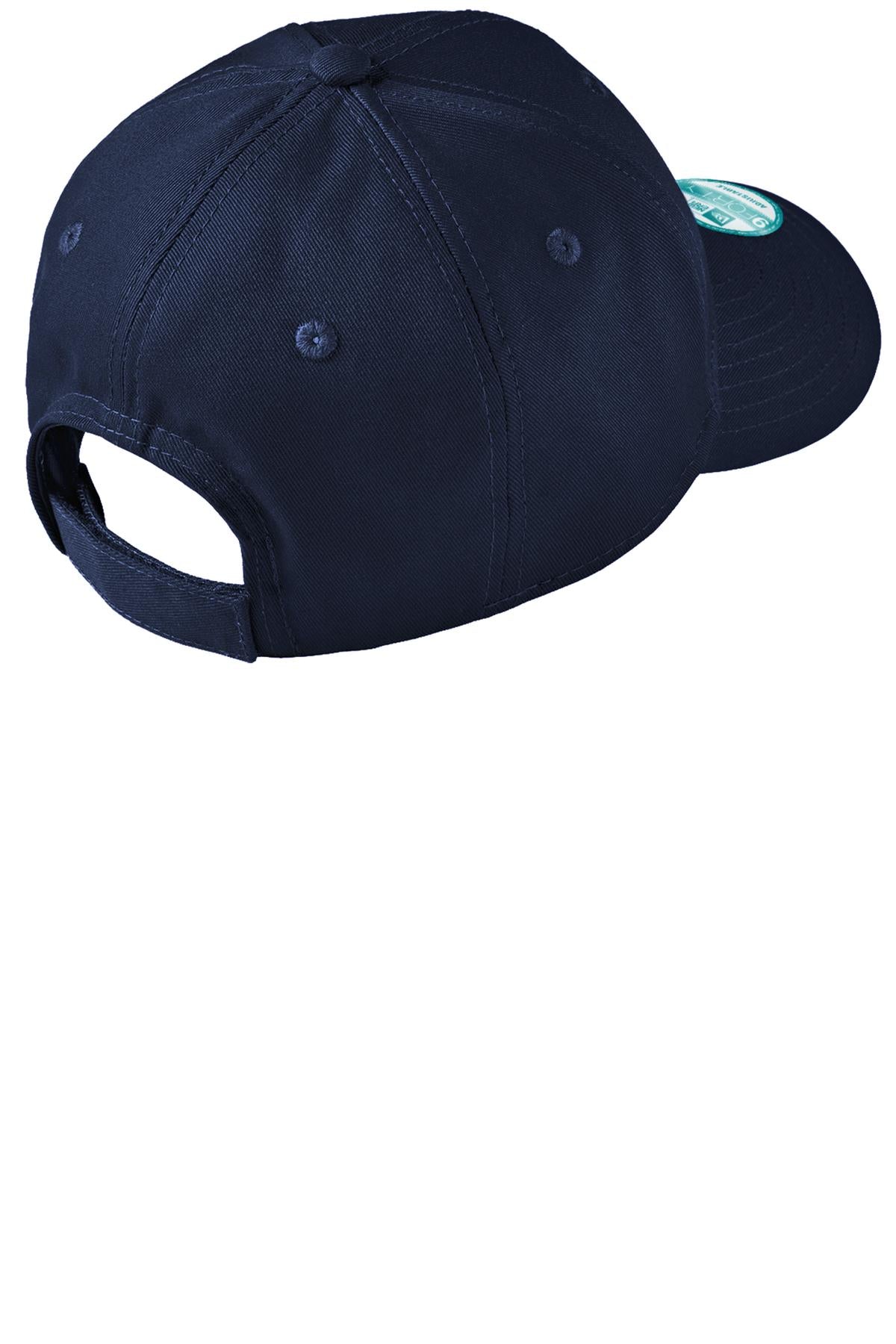 Rear View of Deep Navy New Era - Adjustable Structured Cap. NE200