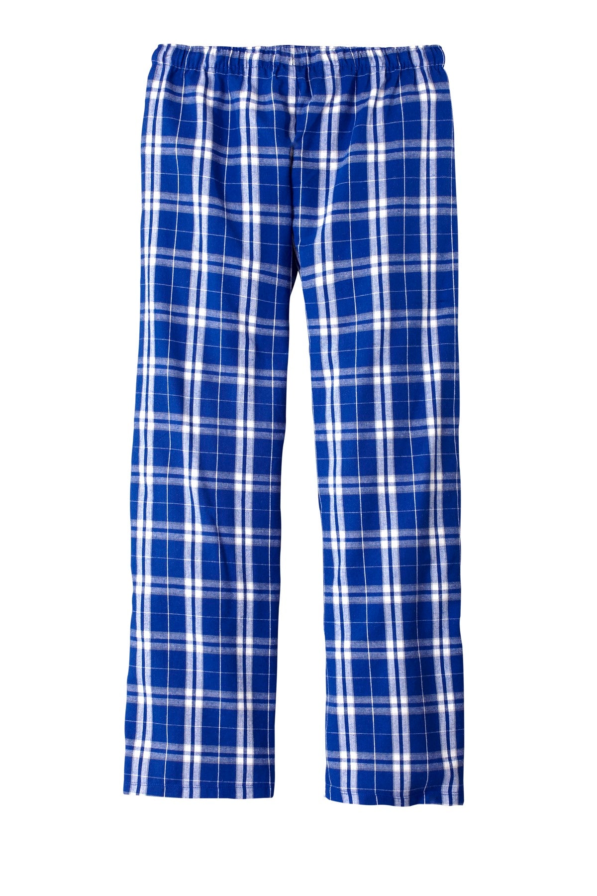 Rear View of Deep Royal District Flannel Plaid Pant. DT1800