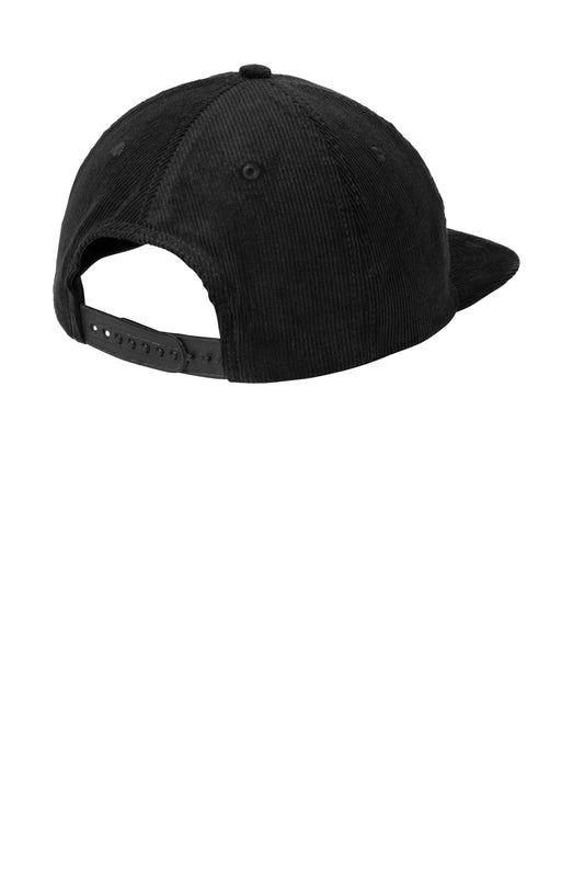 Rear View of DeepBlack Port Authority Corduroy Cap C972