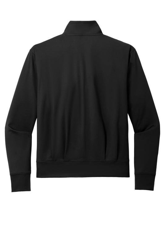Rear View of DeepBlack Port Authority Women's C-FREE Double Knit Full-Zip LK881