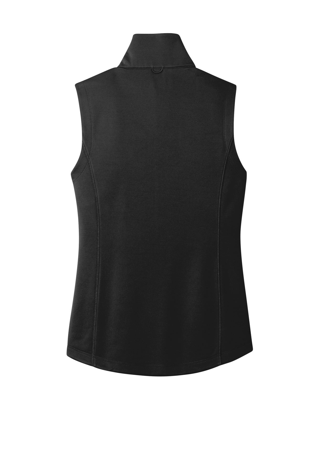 Rear View of DeepBlack Port Authority Women's Collective Smooth Fleece Vest L906