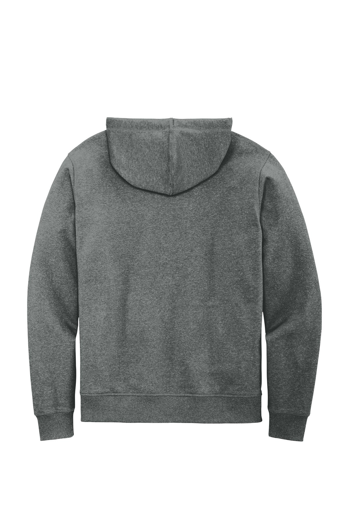 Rear View of DeepGreyHt District Re-Fleece Full-Zip Hoodie DT8102