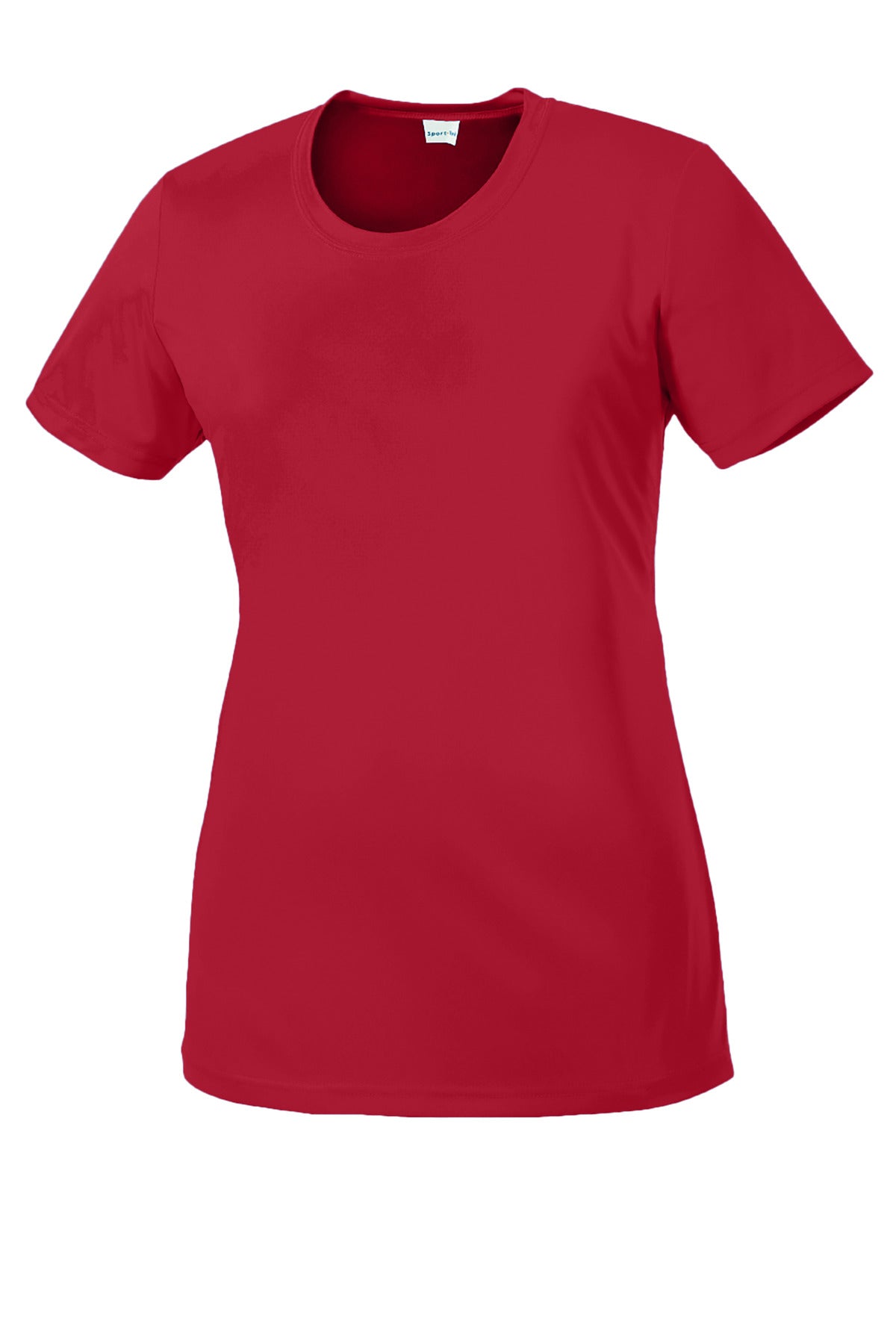 Rear View of DeepRed Sport-Tek Women's PosiCharge Competitor Tee. LST350