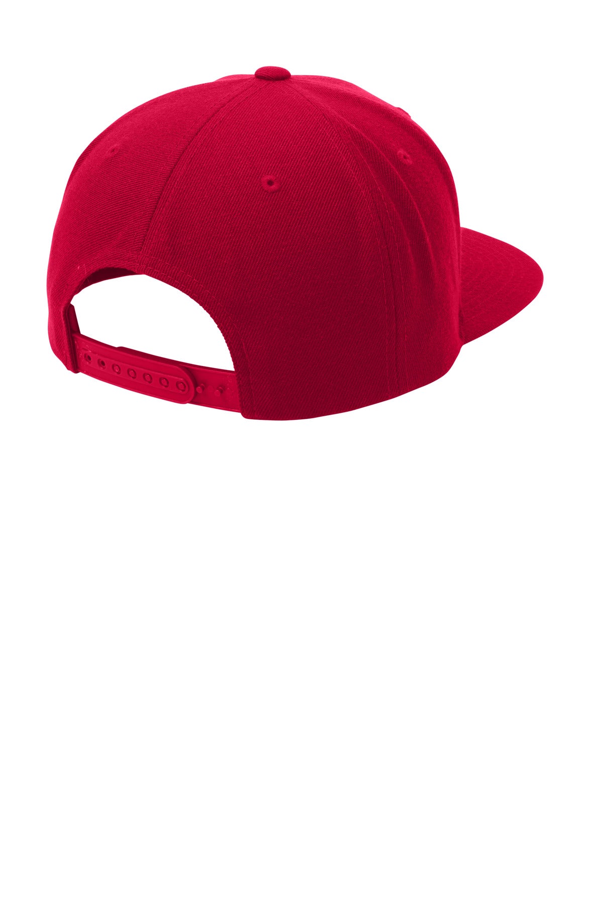 Rear View of DeepRed Sport-Tek YP Classics Flat Bill Snapback Cap. STC19