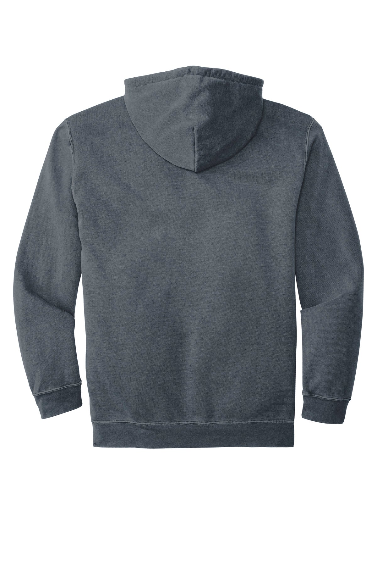 Rear View of Denim COMFORT COLORS Ring Spun Hooded Sweatshirt. 1567