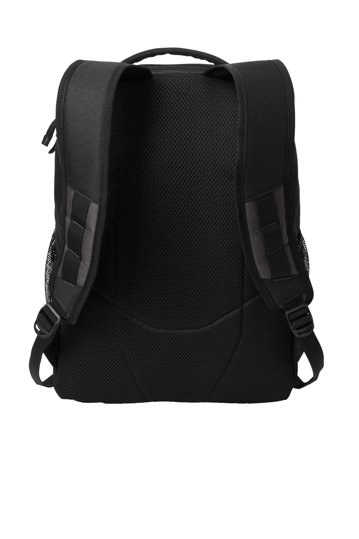 Rear View of DkChar/Blk Port Authority Transport Backpack BG232