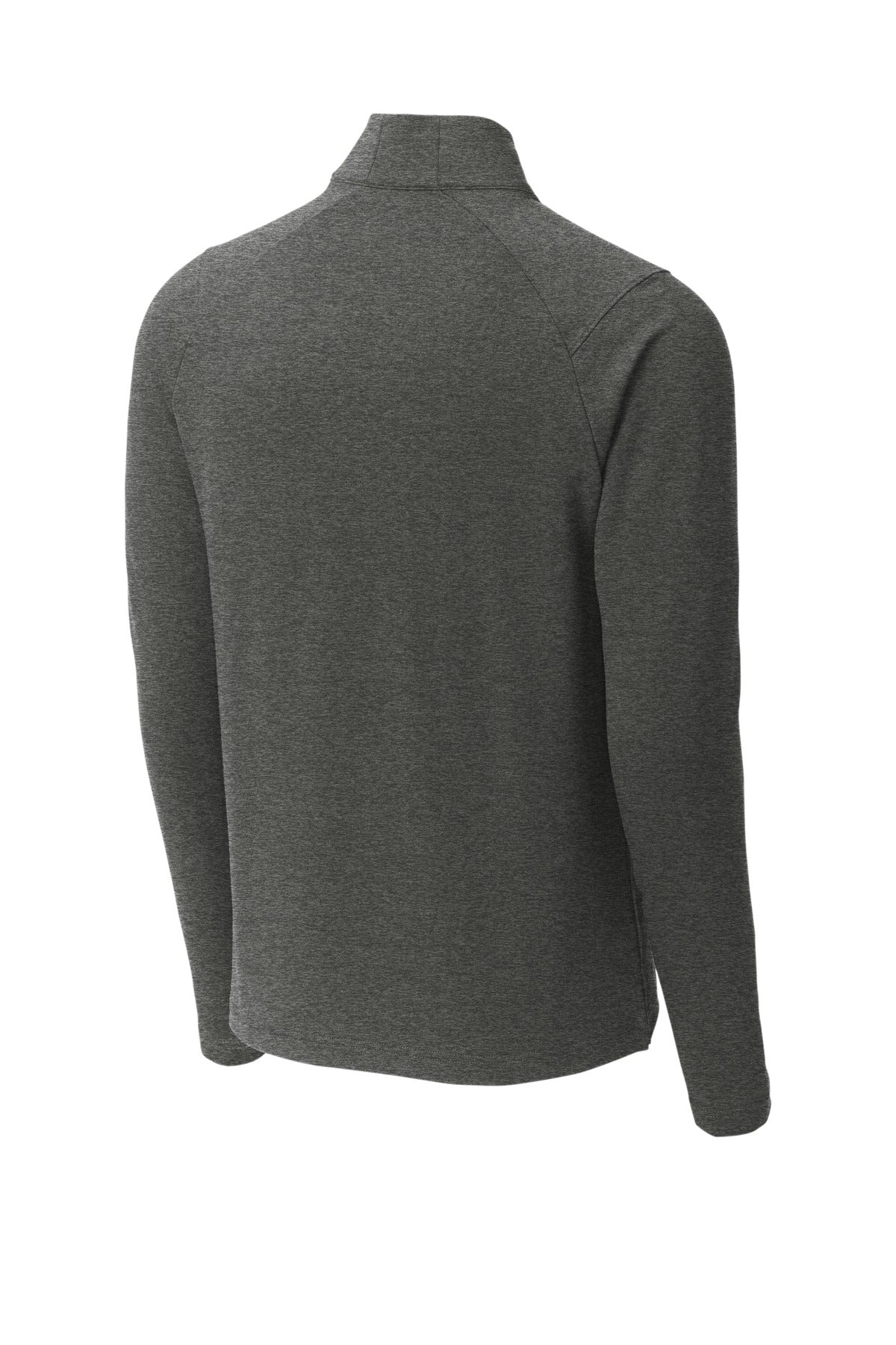 Rear View of DkGyHthr Sport-Tek Sport-Wick Flex Fleece 1/4-Zip. ST561