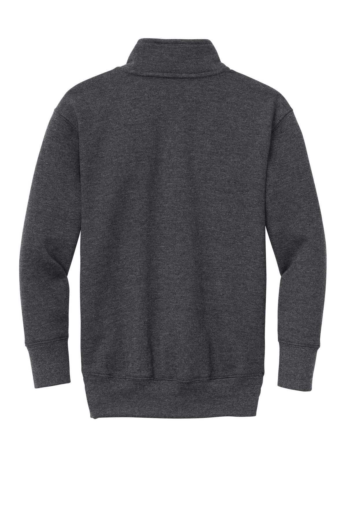 Rear View of DkHtGry Port & Company Youth Core Fleece 1/4-Zip Pullover Sweatshirt PC78YQ