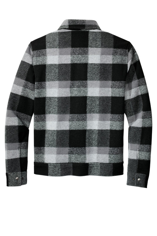 Rear View of DpBlkPlaid Russell Outdoors Basin Jacket RU550