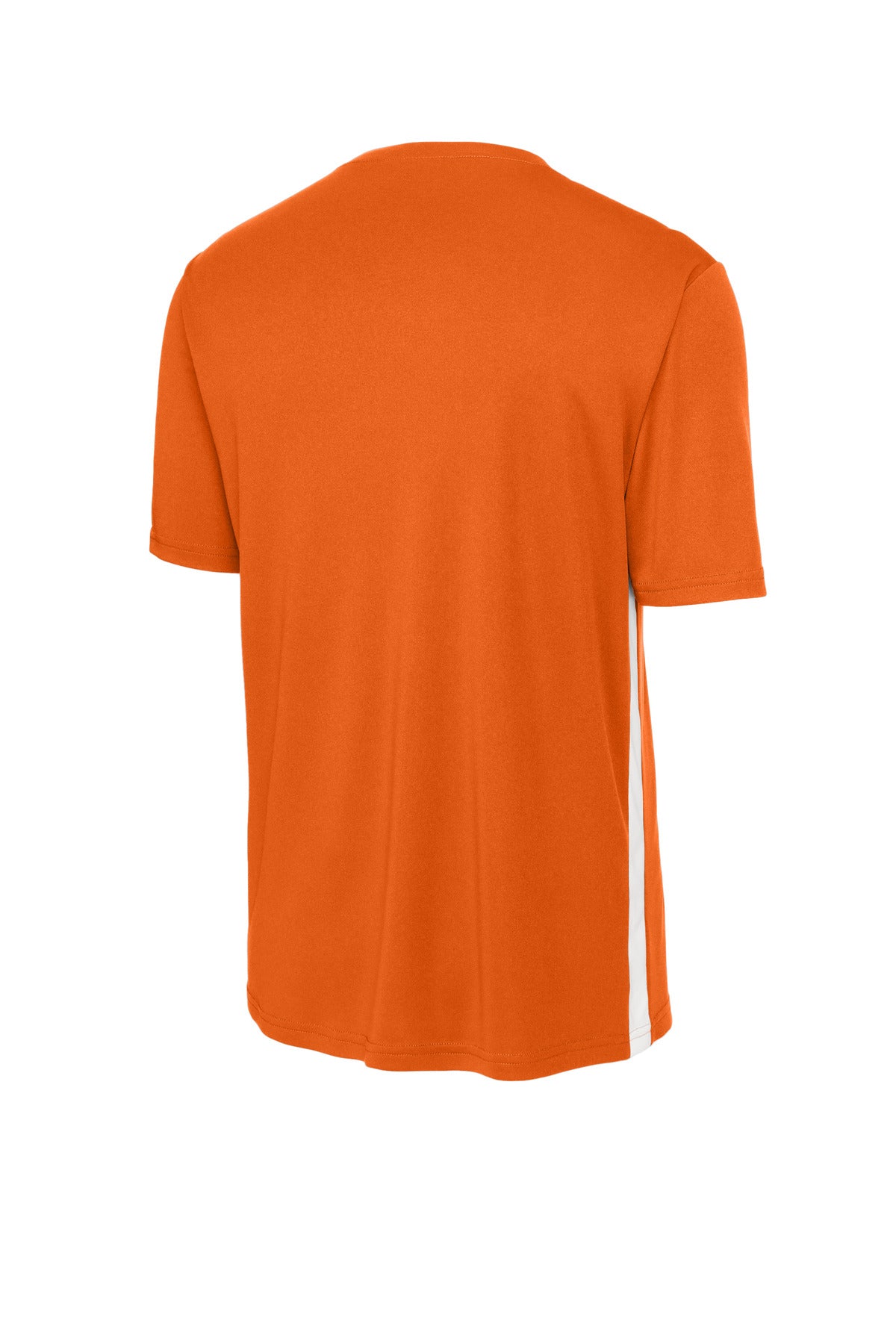 Rear View of DpOr/White Sport-Tek Competitor United V-Neck ST101