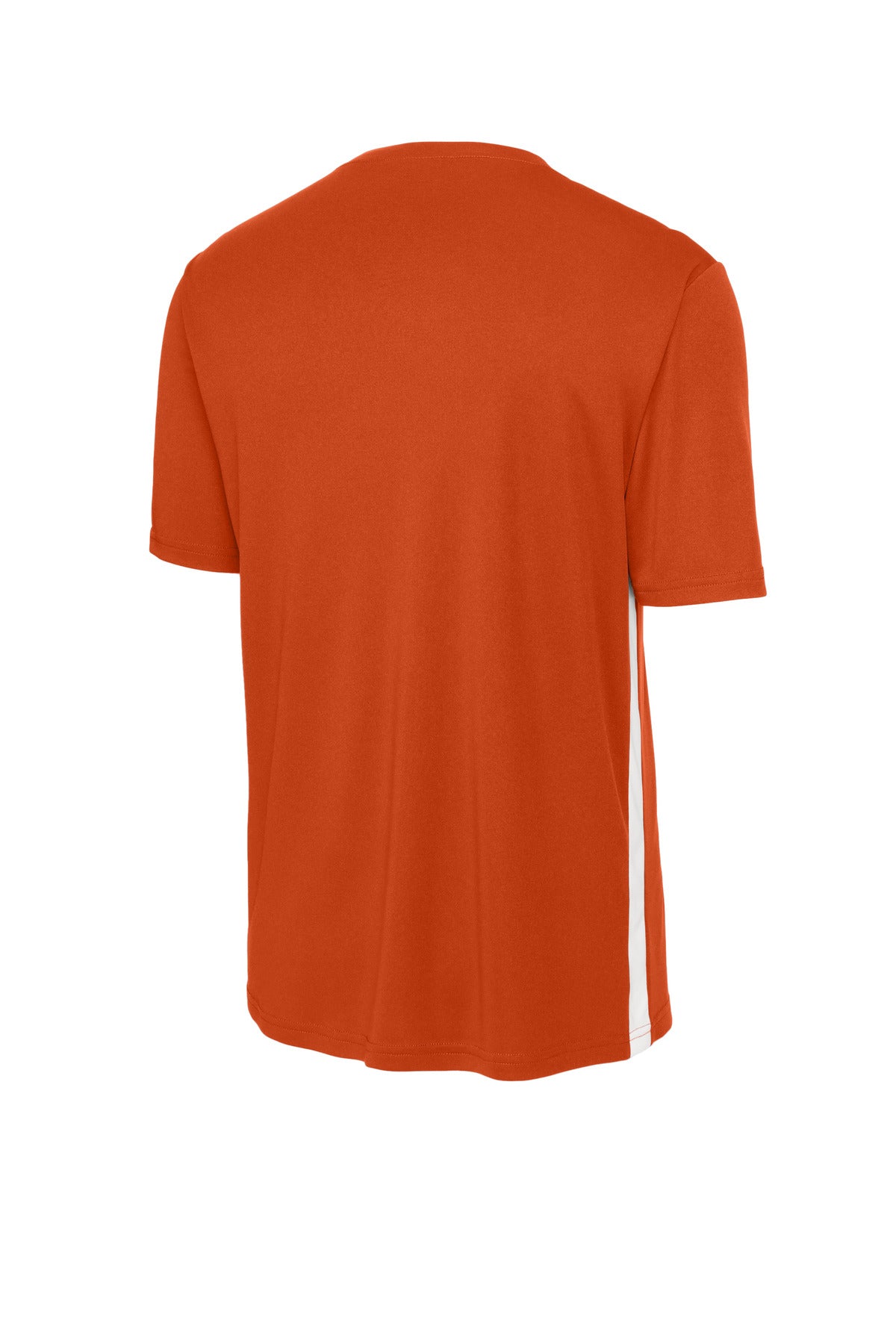 Rear View of DpOr/White Sport-Tek Competitor United V-Neck ST101