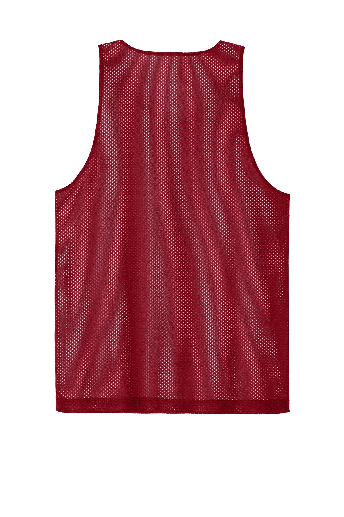 Rear View of DpRd/Wht Sport-Tek PosiCharge Reversible Mesh Tank ST5000
