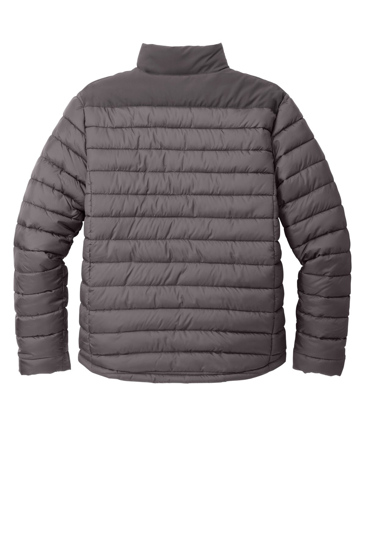 Rear View of DpSm/GrySm Port Authority Horizon Puffy Jacket J364