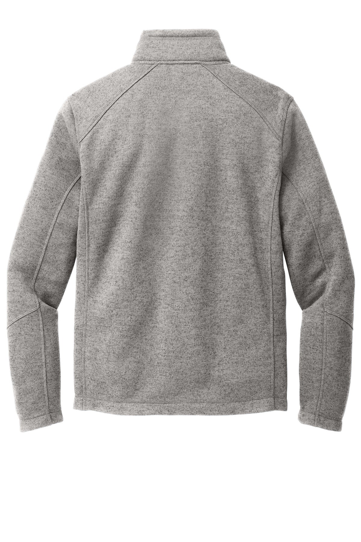 Rear View of DpSmkHthr Port Authority Arc Sweater Fleece Jacket F428