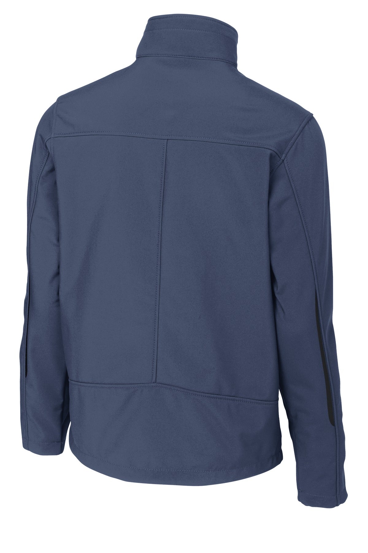 Rear View of Dress Blue Nvy Port Authority Welded Soft Shell Jacket. J324