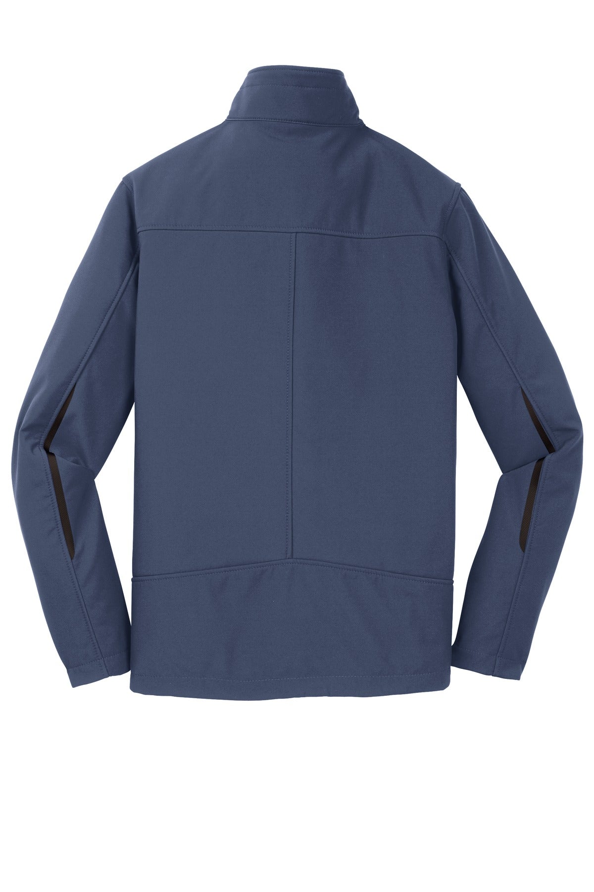 Rear View of Dress Blue Nvy Port Authority Welded Soft Shell Jacket. J324