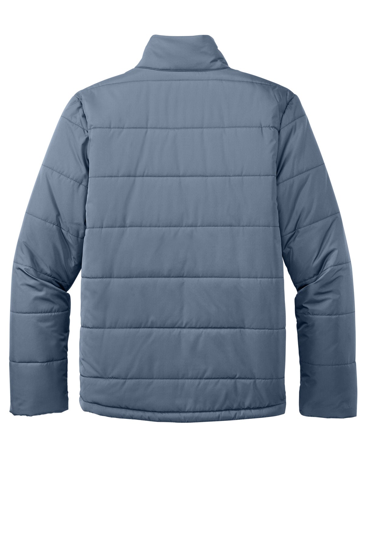 Rear View of DuskBlue Port Authority Puffer Jacket J852