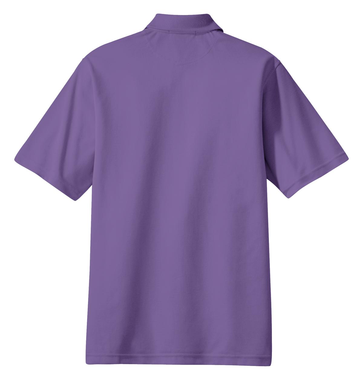 Rear View of Dusty Purple Port Authority Rapid Dry Polo. K455
