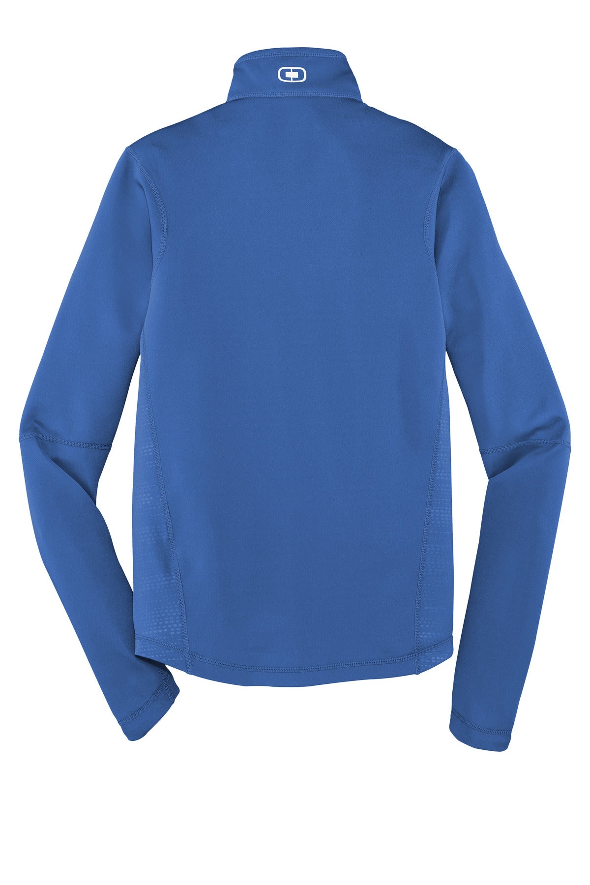 Rear View of Electric Blue OGIO Fulcrum Full-Zip. OE700