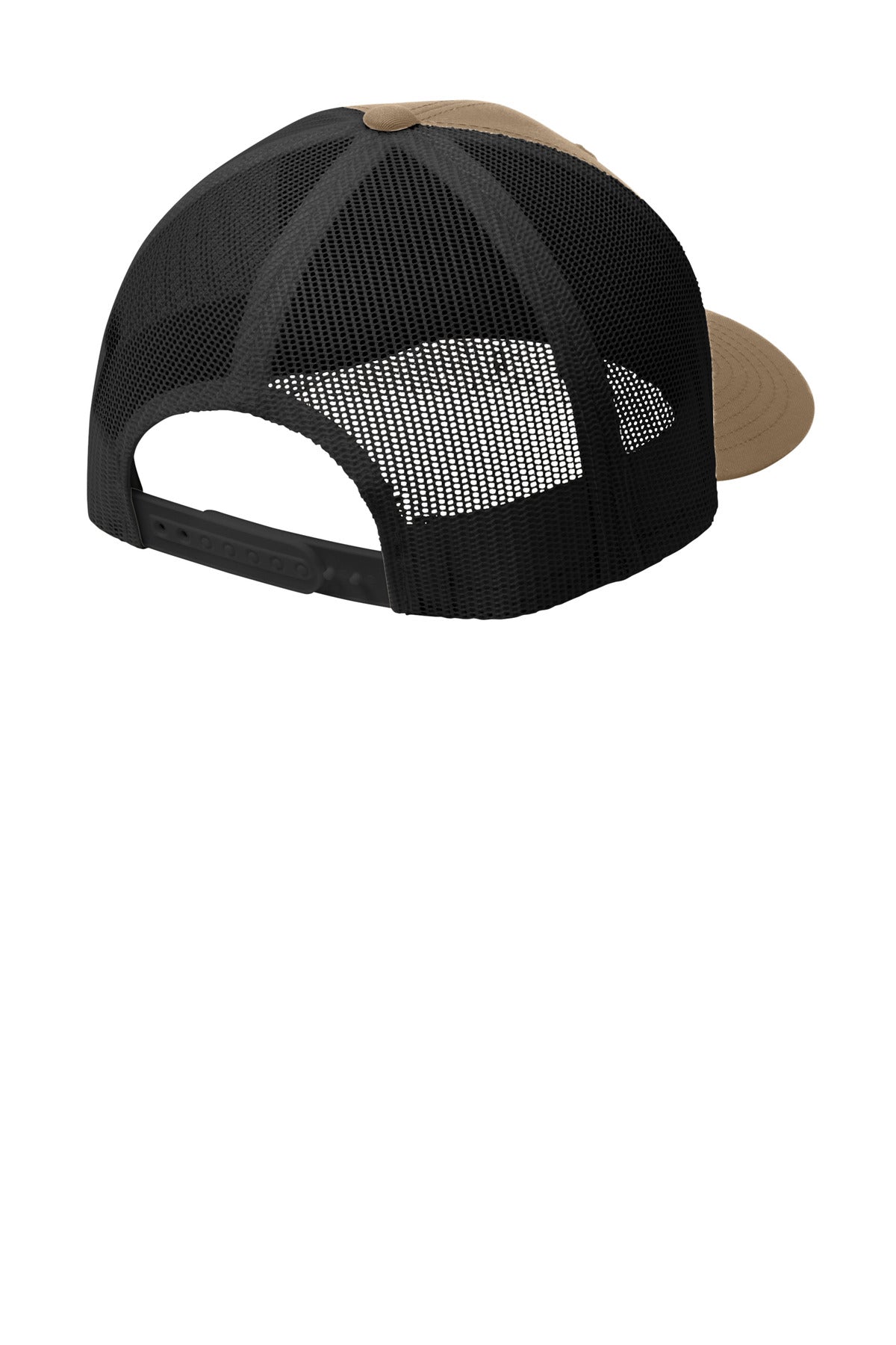 Rear View of ElmBrn/Blk Sport-Tek YP Classics Retro Trucker Cap. STC39