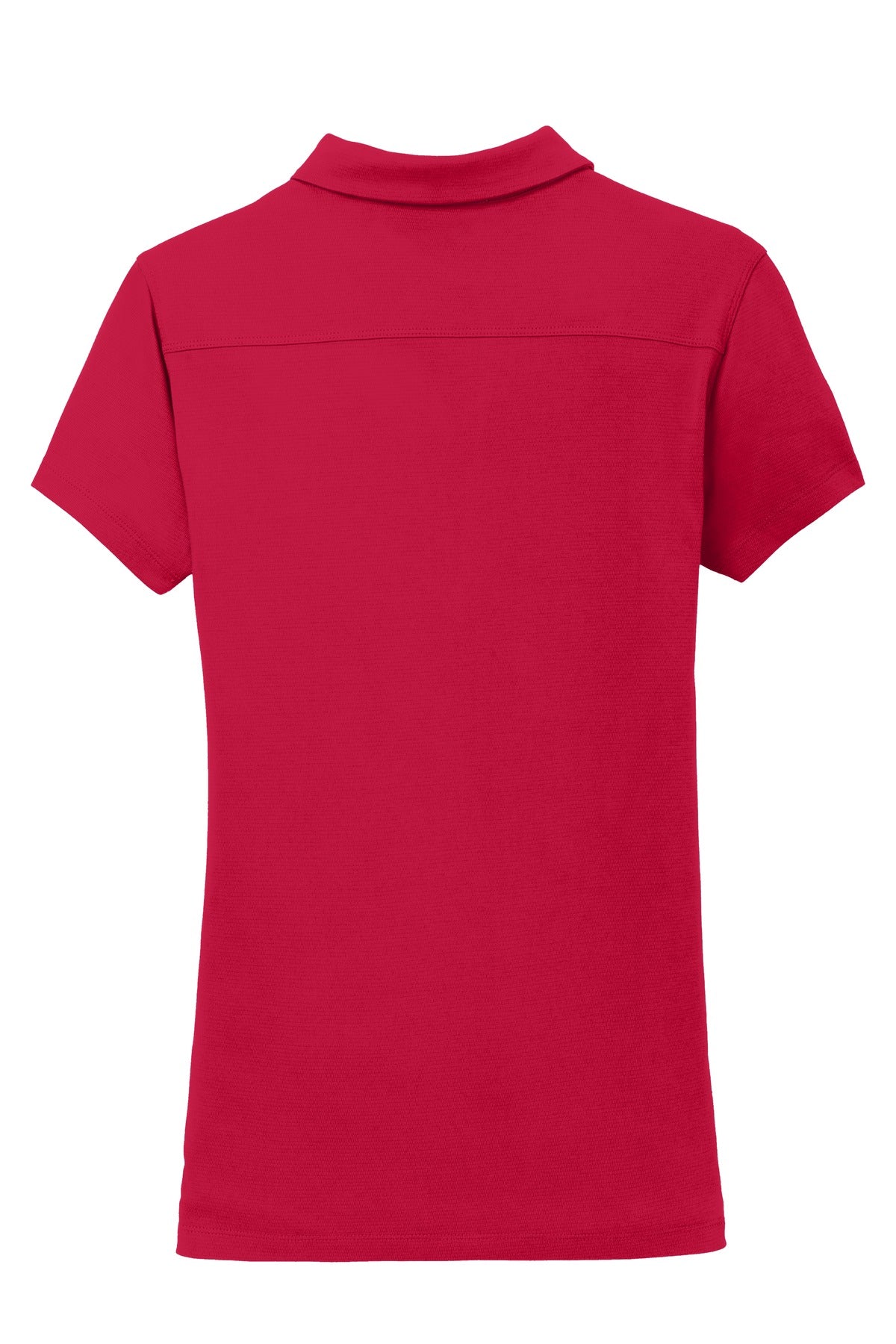 Rear View of Engine Red Port Authority Women's Rapid Dry Mesh Polo. L573
