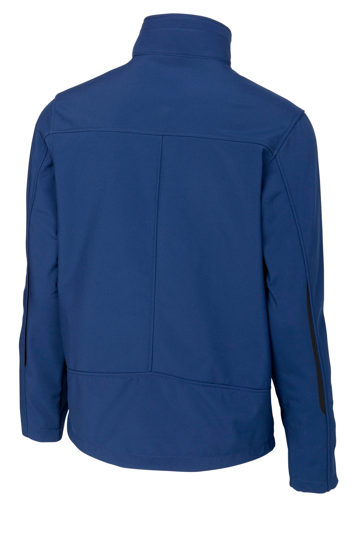 Rear View of Estate Blue Port Authority Welded Soft Shell Jacket. J324