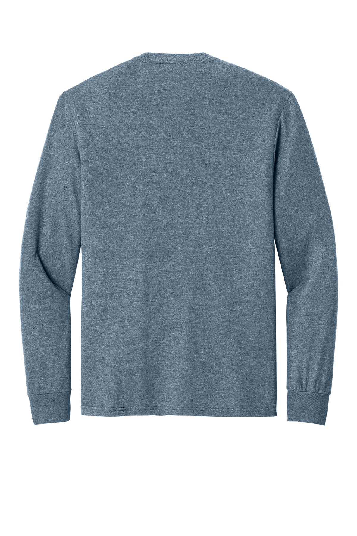 Rear View of FlntBluHtr District Perfect Tri Long Sleeve Tee . DM132
