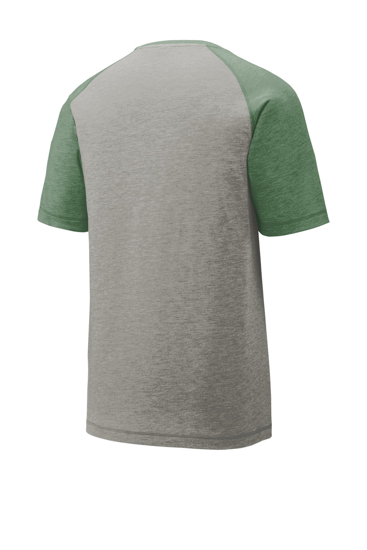 Rear View of For Grn He/LGH Sport-Tek PosiCharge Tri-Blend Wicking Raglan Tee. ST400