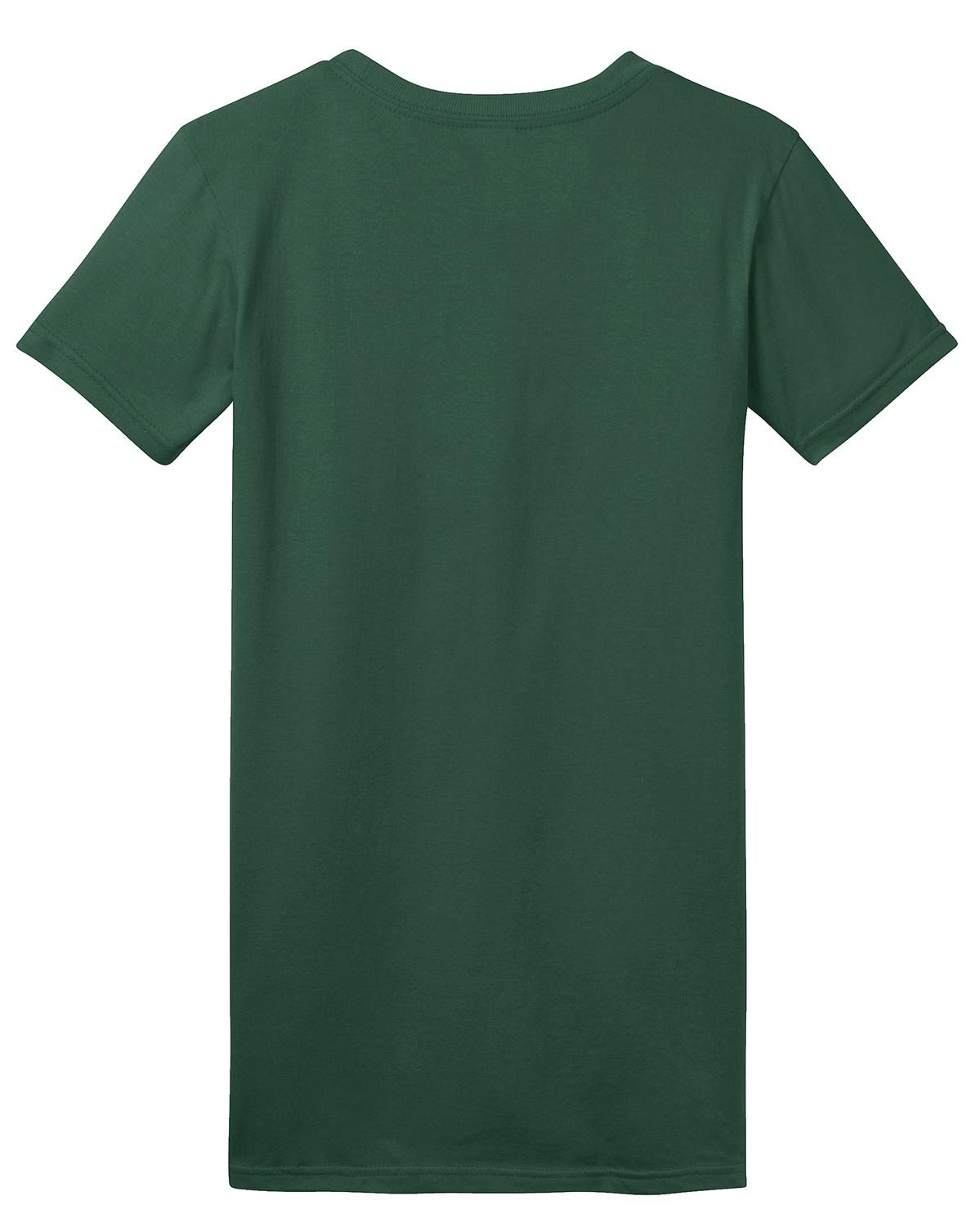 Rear View of Forest Green District Women's Fitted The Concert Tee DT5001