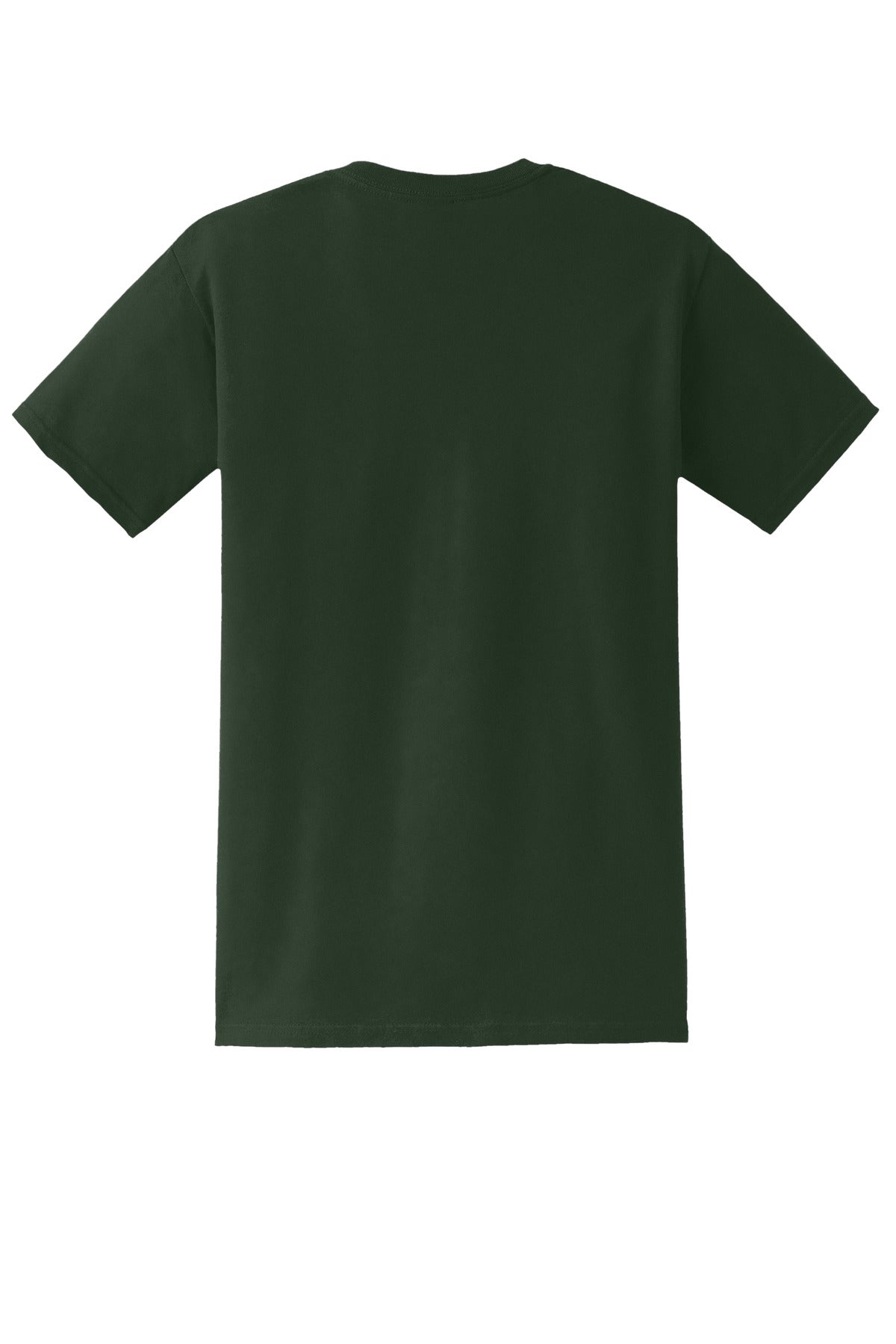 Rear View of Forest Green Gildan - DryBlend 50 Cotton/50 Poly Pocket T-Shirt. 8300