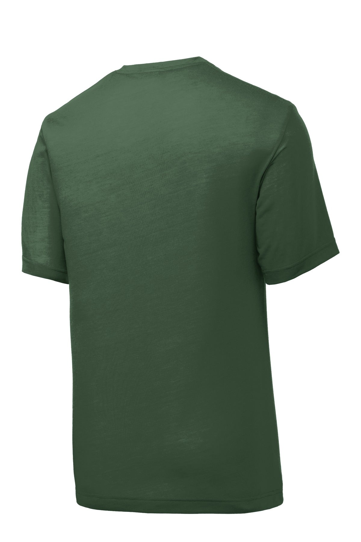 Rear View of Forest Green Sport-Tek PosiCharge Competitor Cotton Touch Tee. ST450
