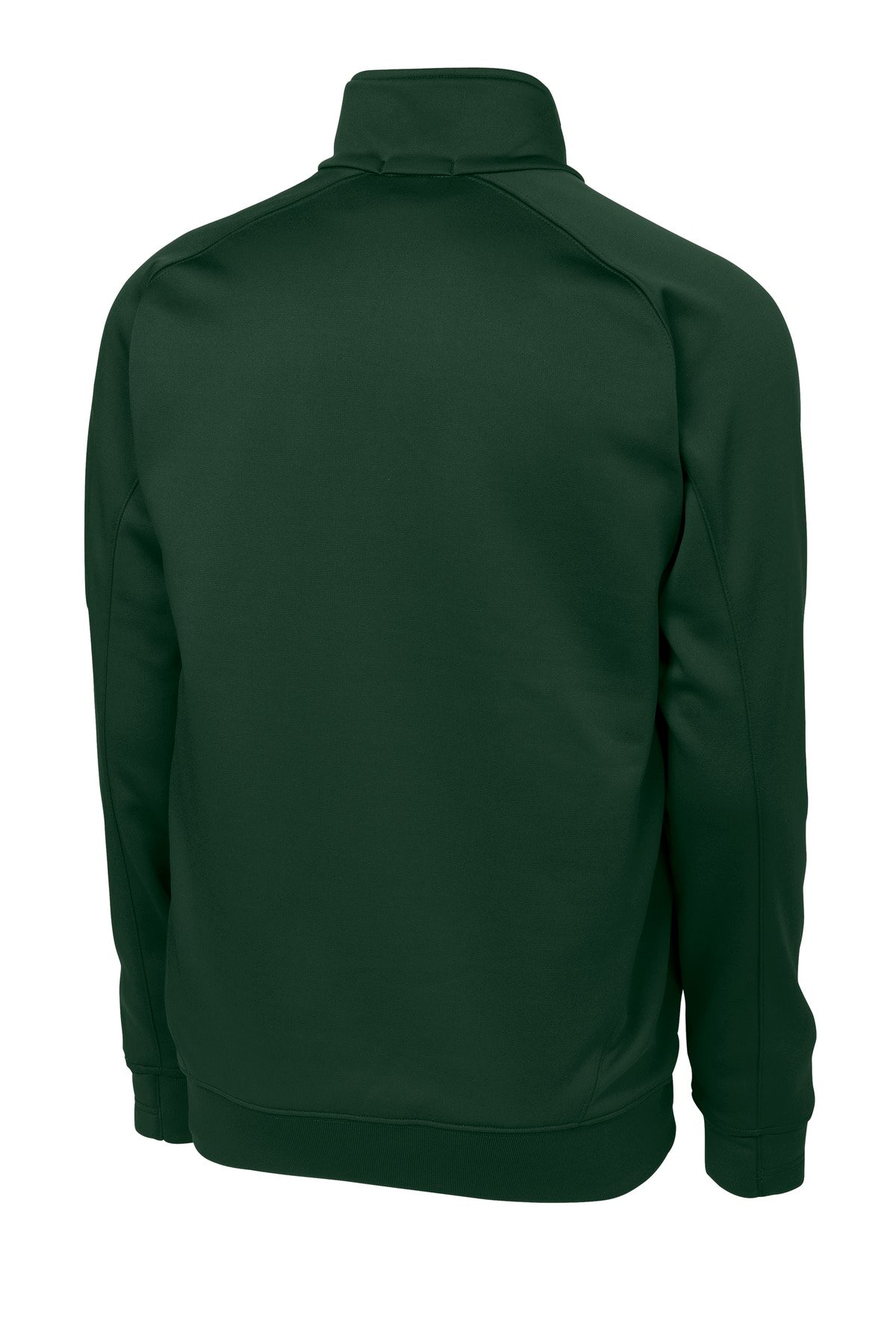 Rear View of Forest Green Sport-Tek Tech Fleece 1/4-Zip Pullover. F247