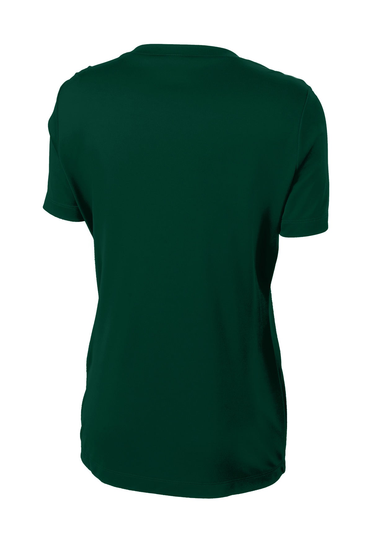 Rear View of Forest Green Sport-Tek Women's PosiCharge Competitor Tee. LST350