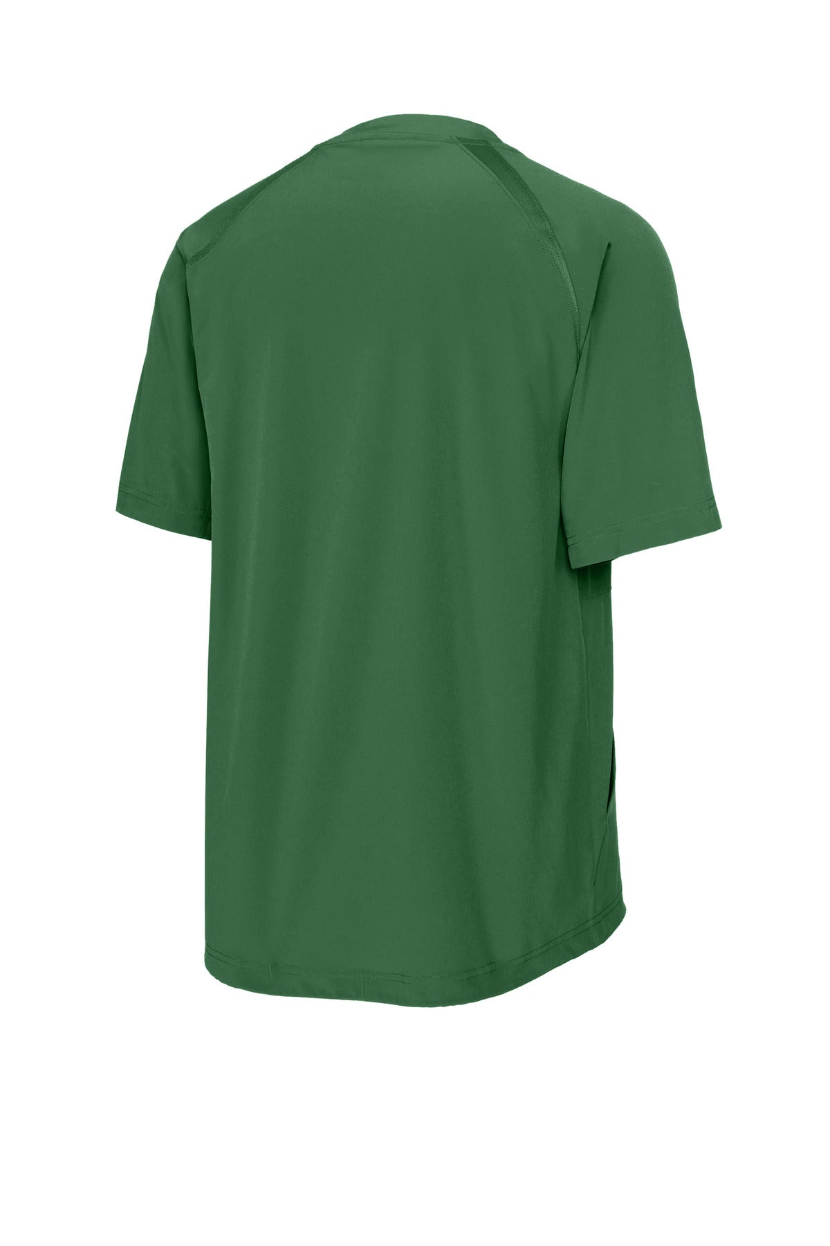 Rear View of ForestGrn Sport-Tek Repeat 1/2-Zip Short Sleeve Jacket JST489