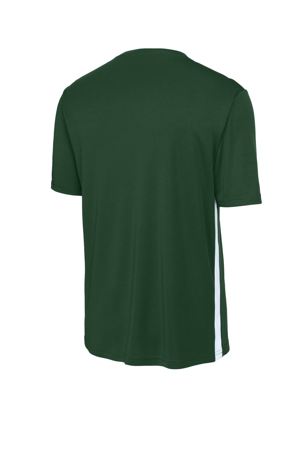 Rear View of FrGn/White Sport-Tek Competitor United V-Neck ST101
