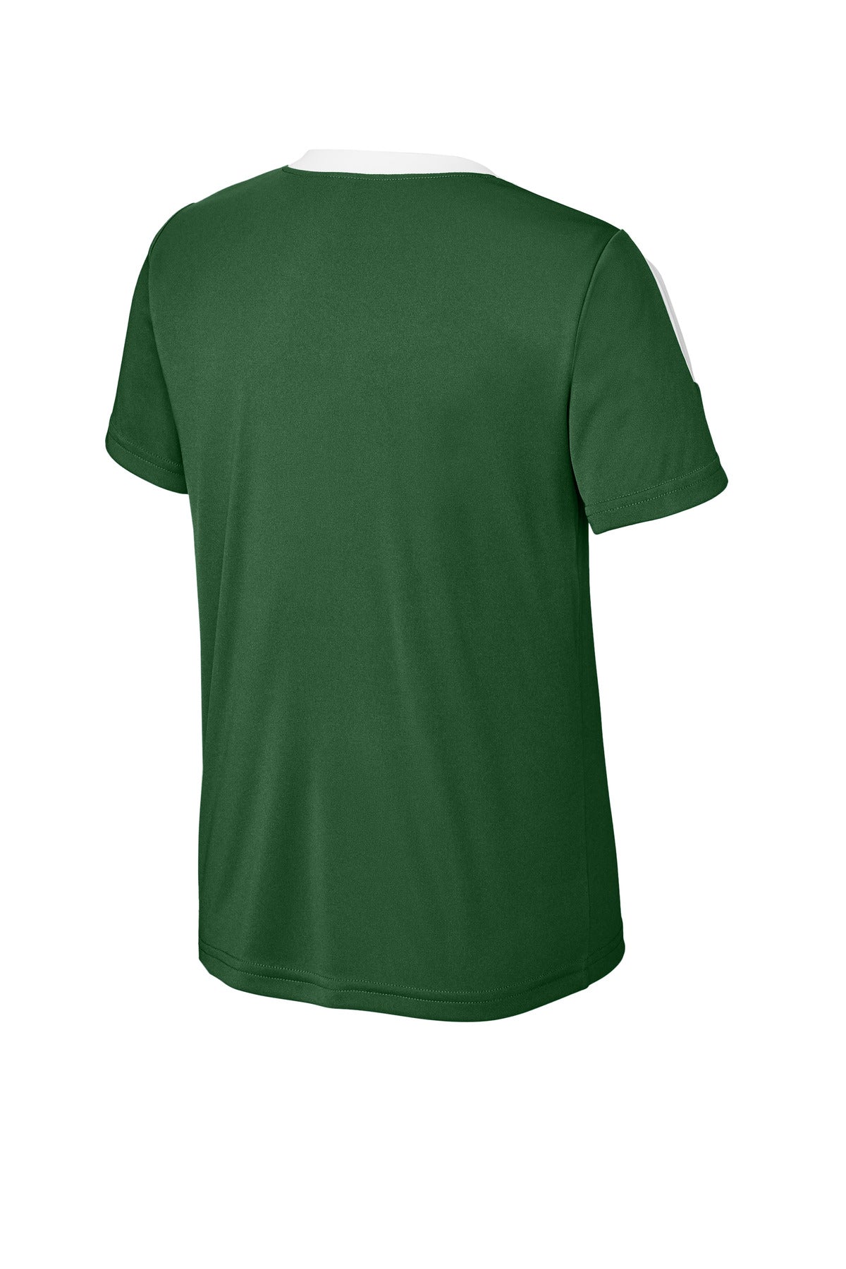Rear View of FrGn/White Sport-Tek Youth Competitor United Crew YST100