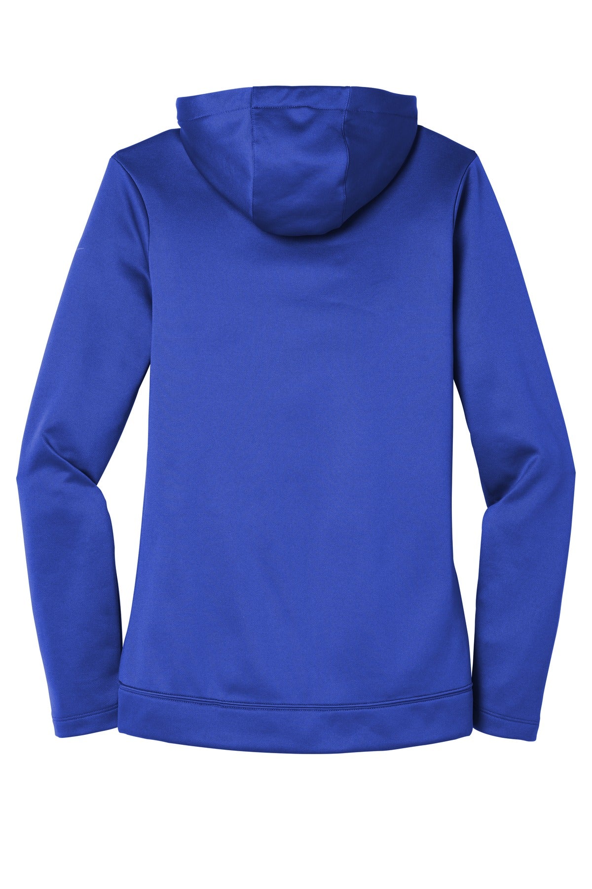 Rear View of Game Royal Nike Women's Therma-FIT Full-Zip Fleece Hoodie. NKAH6264