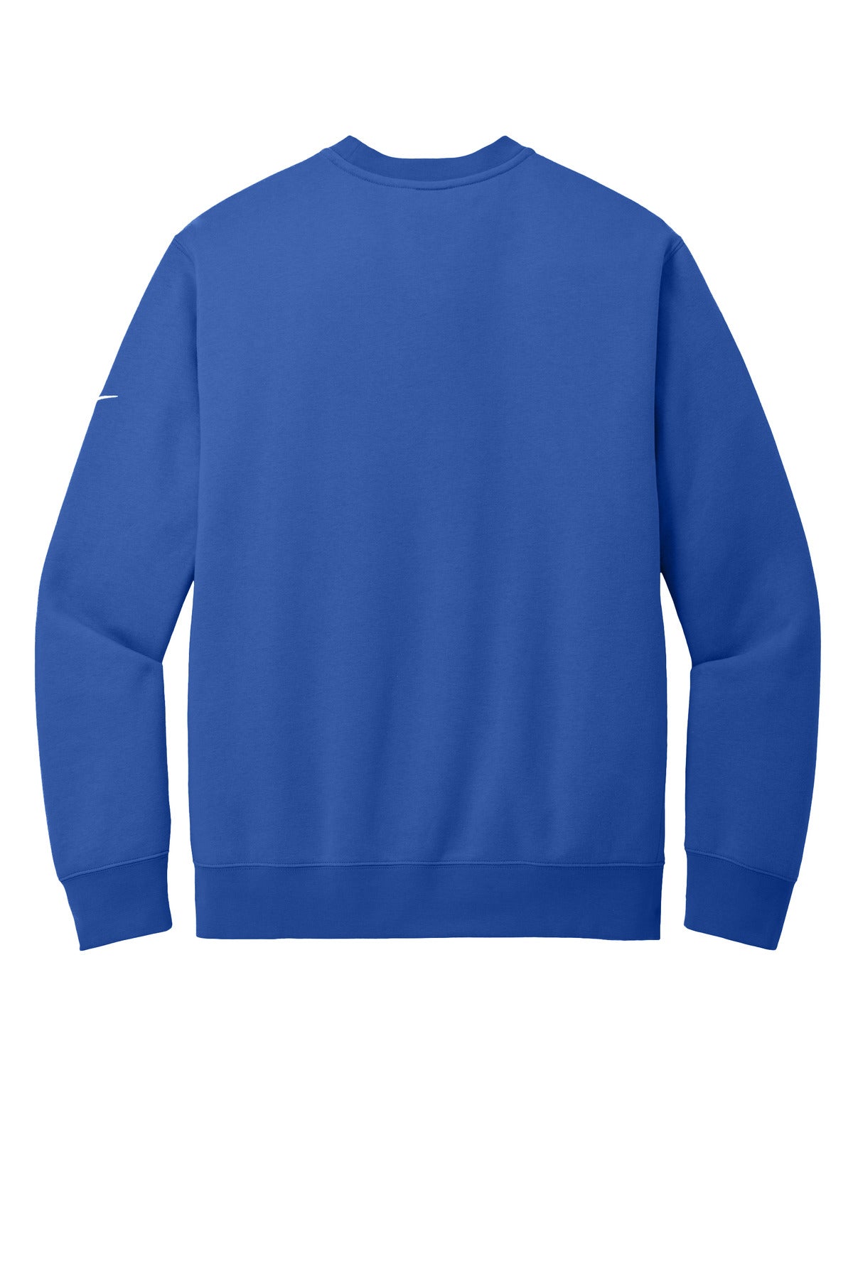 Rear View of GameRoyal Nike Club Fleece Sleeve Swoosh Crew NKFD9863