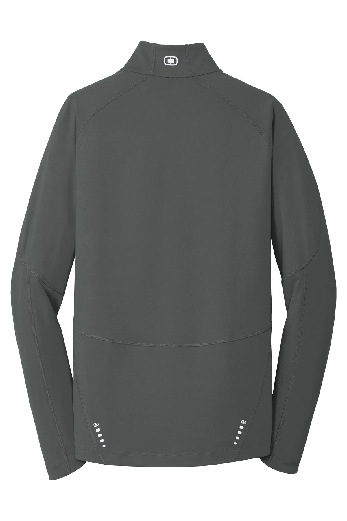 Rear View of Gear Grey OGIO Radius 1/4-Zip. OE550