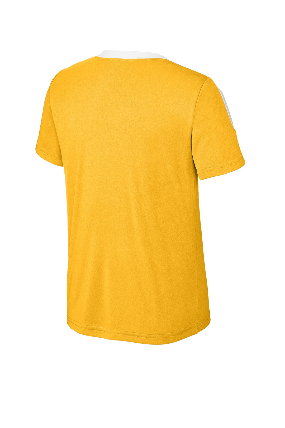 Rear View of Gold/White Sport-Tek Youth Competitor United Crew YST100