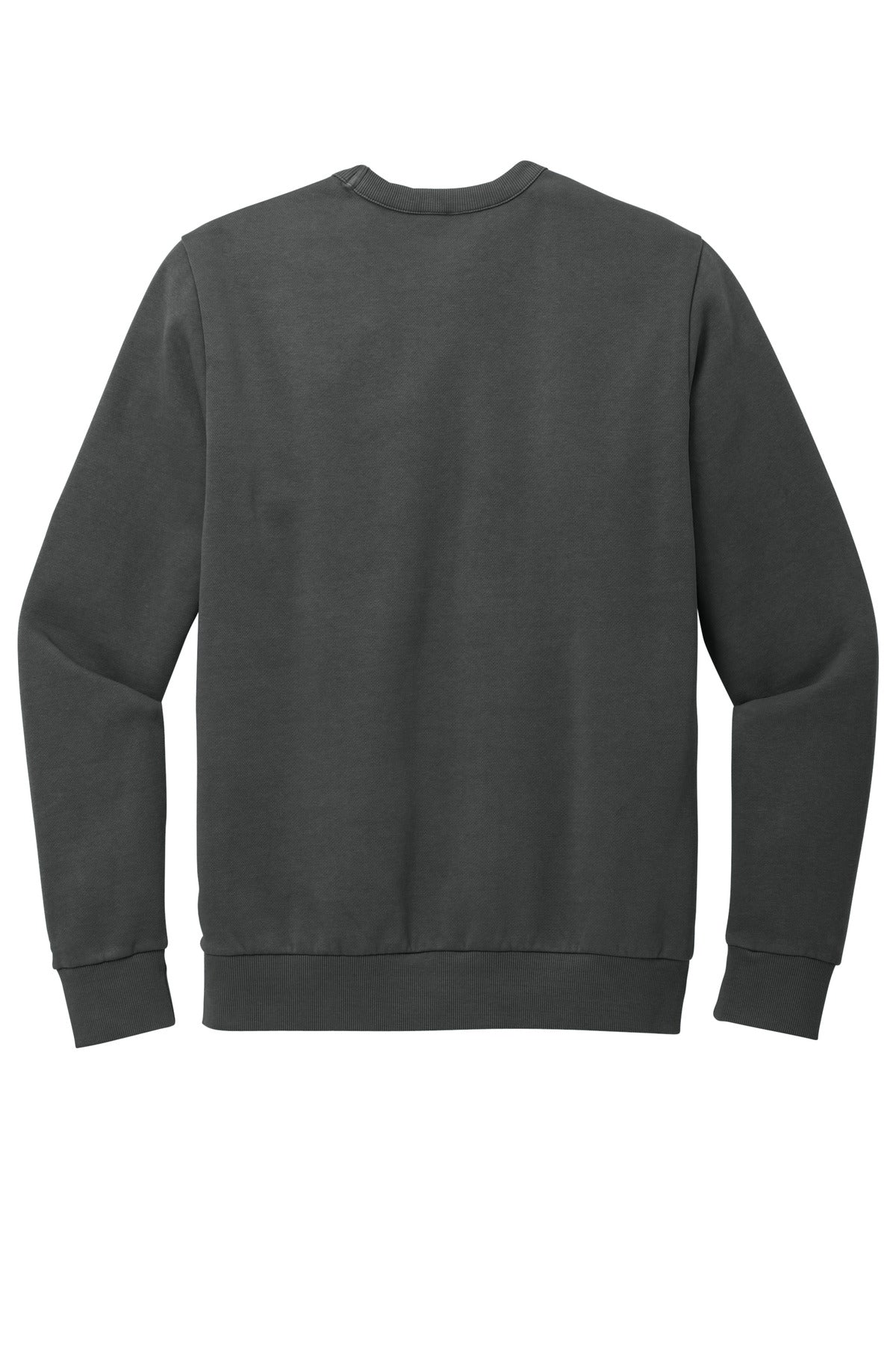 Rear View of Graphite District Wash Fleece Crew DT2204