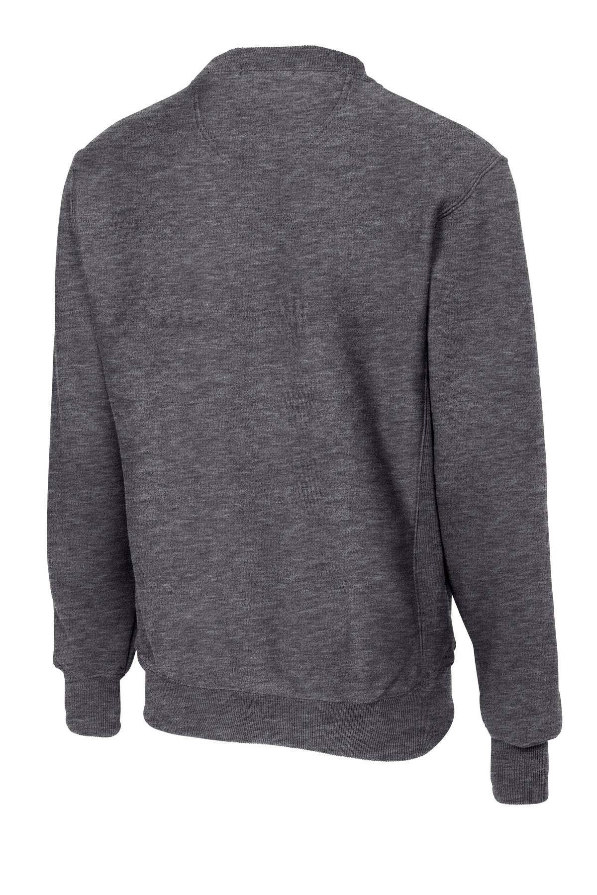 Rear View of Graphite Hthr Sport-Tek Super Heavyweight Crewneck Sweatshirt. F280