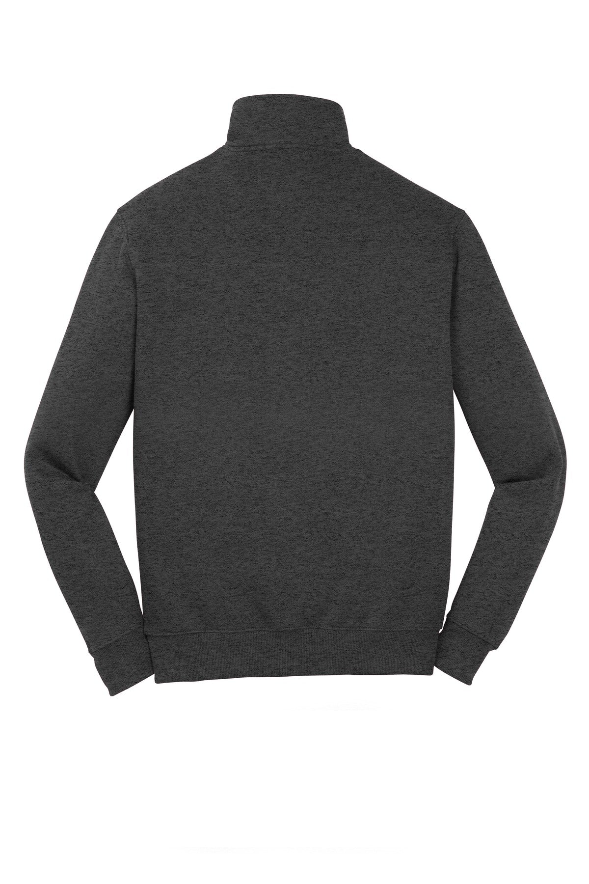 Rear View of Graphite Hthr Sport-Tek Tall 1/4-Zip Sweatshirt. TST253