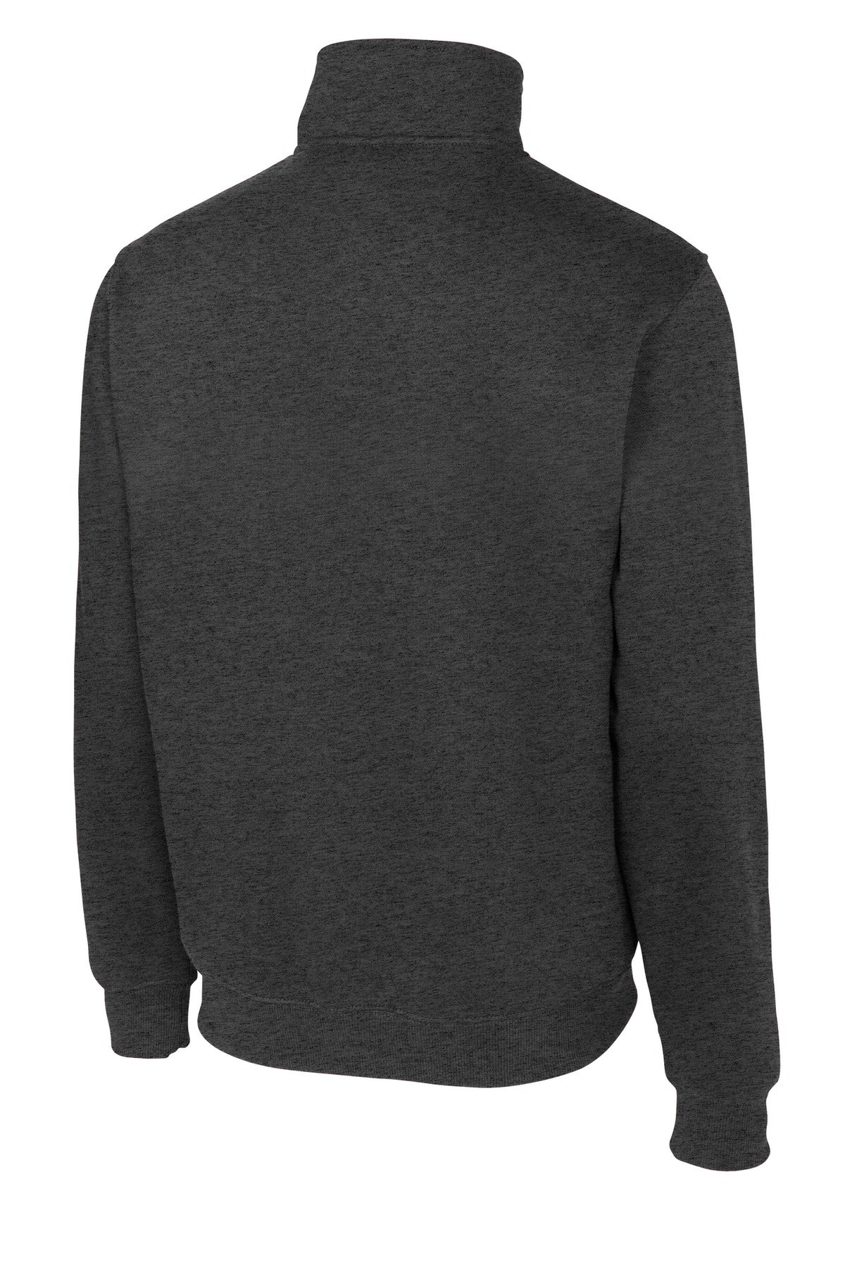 Rear View of Graphite Hthr Sport-Tek Tall 1/4-Zip Sweatshirt. TST253