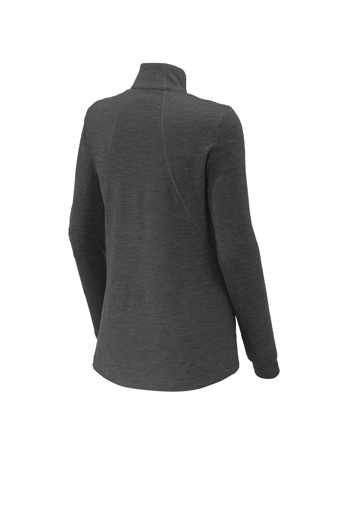 Rear View of Graphite Hthr Sport-Tek Women's Exchange 1.5 Long Sleeve 1/2-Zip LST711