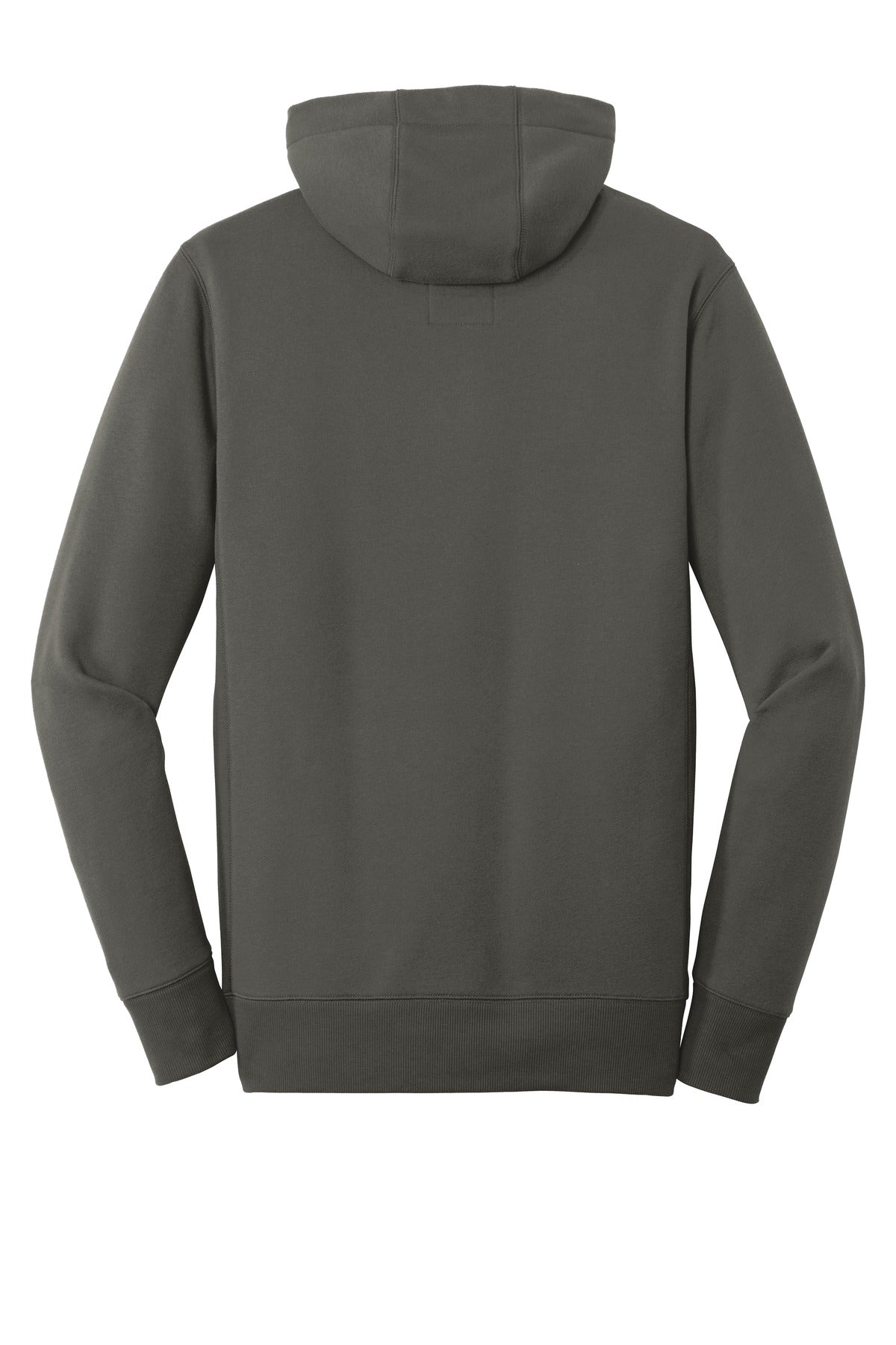 Rear View of Graphite New Era French Terry Pullover Hoodie. NEA500