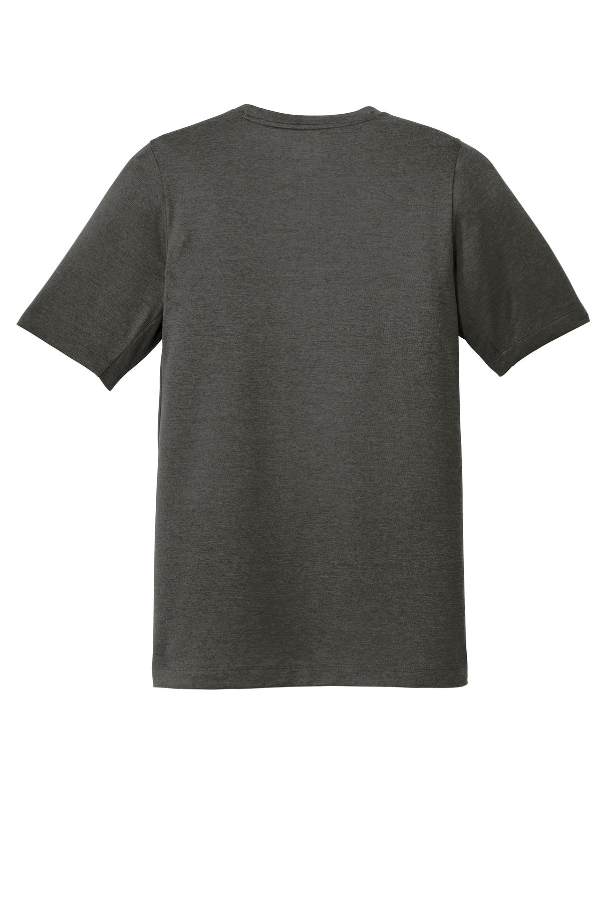 Rear View of Graphite New Era Series Performance Crew Tee. NEA200
