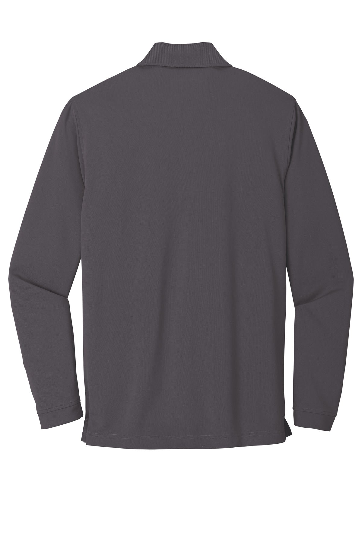 Rear View of Graphite Port Authority Dry Zone UV Micro-Mesh Long Sleeve Polo K110LS